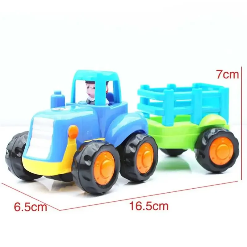 Giocattolo per Bambini: Modellino di Trattore e Furgone da Costruzione, Gioco Educativo per Bambini, Blu