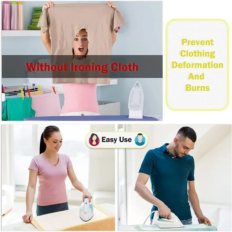 A67P-15PCS Household Ironing Cloth Muti-Protective 24X16in Over Ironing Board Hanger Pressing Cloth For Ironing Reusable