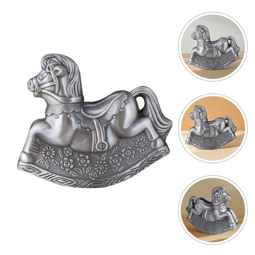 Schaukelpferd Spardose für Bargeld Bank Legierung Spardose für Kinder unzerbrechliche Spardose kreative Wohnkultur Geburtstagsgeschenk