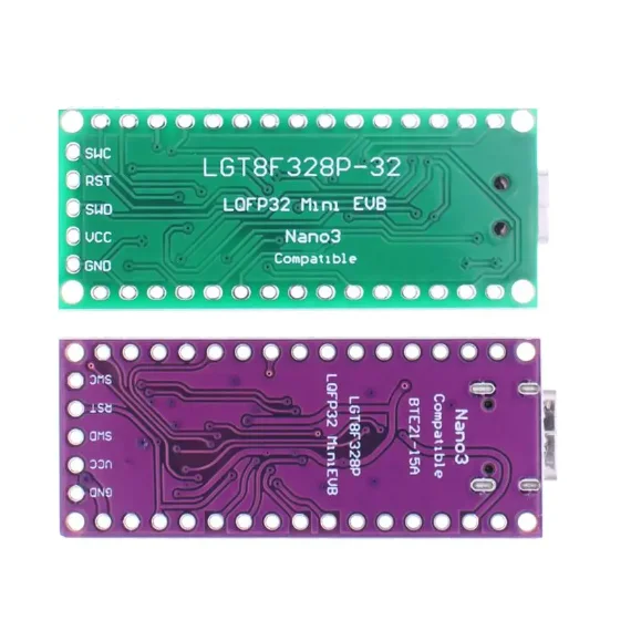 LGT8F328P LQFP32 MiniEVB TYPE-C Модуль MICRO USB Замена макетной платы Совместимость ATMEGA328 Nano V3.0