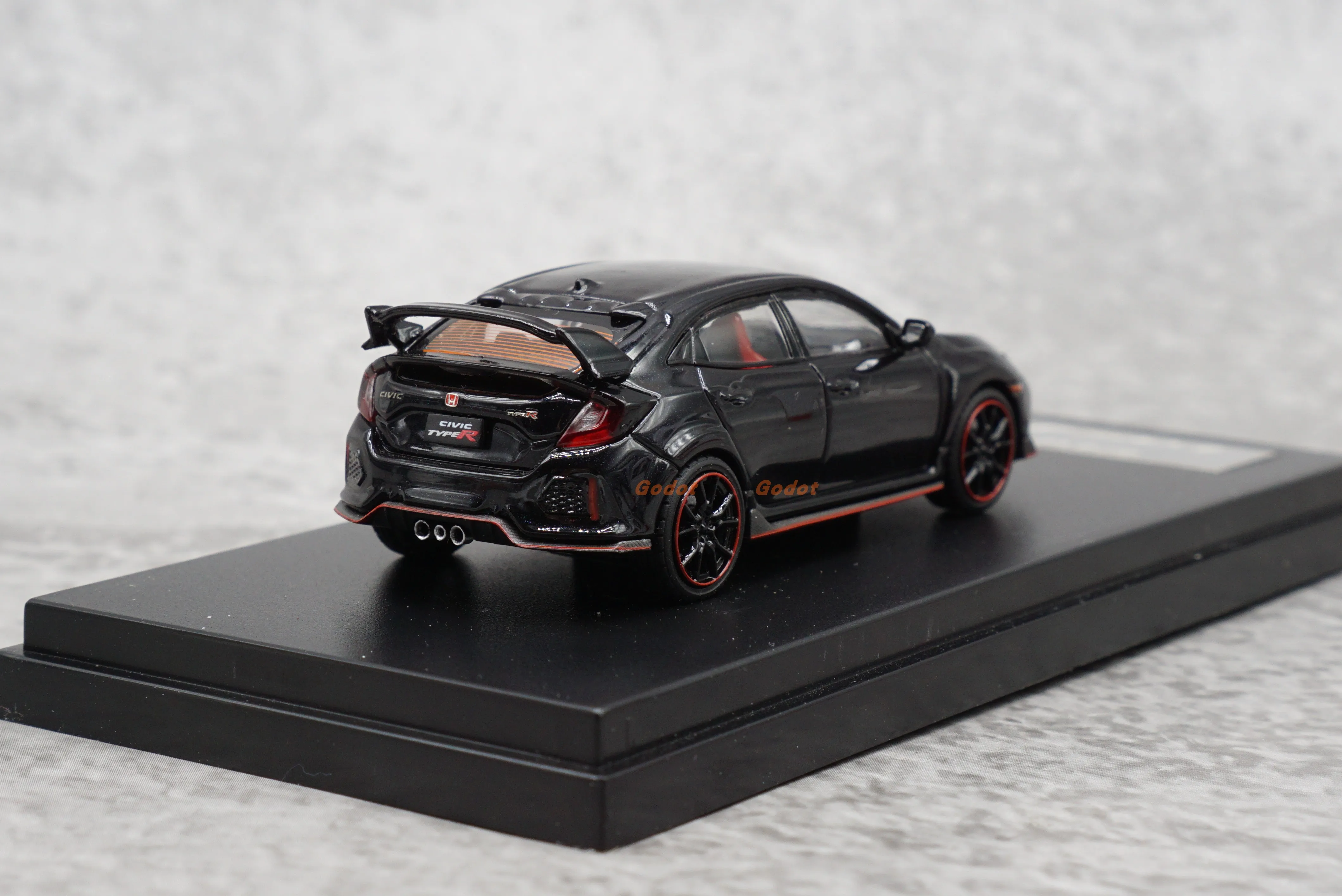 Lcd 1:64 scala pressofuso lega CIVIC Type R FK8 giocattoli auto modello classici regali Souvenir da collezione per adulti Display statico