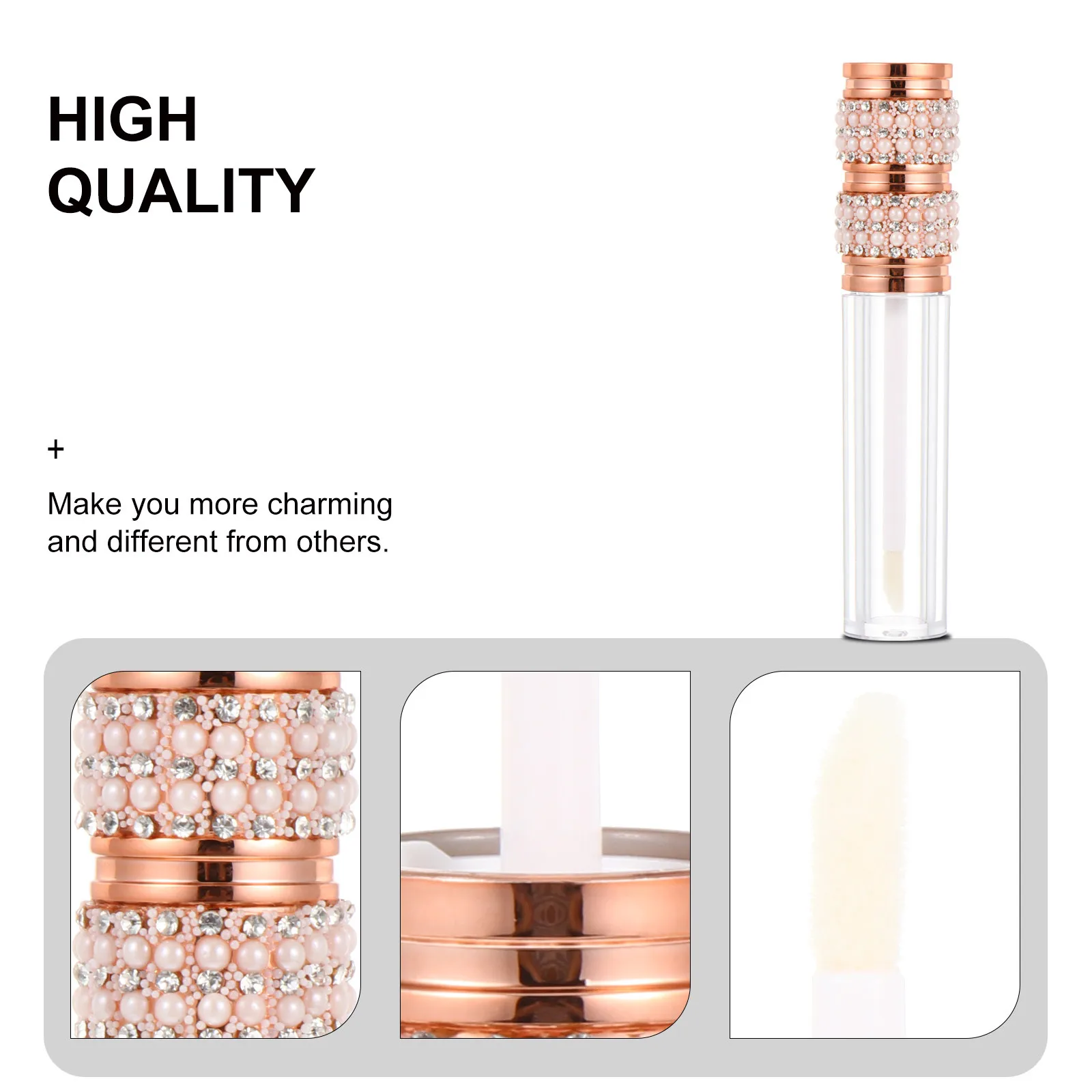 5개입 글로스 튜브 빈 용기 DIY 립 컬러 믹싱용 휴대용 샘플 튜브 프리미엄 립밤 병