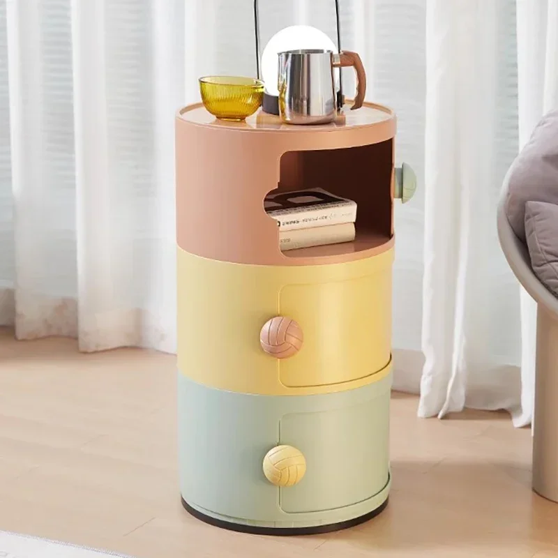 

Aesthetic Nordic Nightstands Plastic Design Storage Luxury Bedside Table Minimalist Modern Table De Chevet Bedroom Furniture