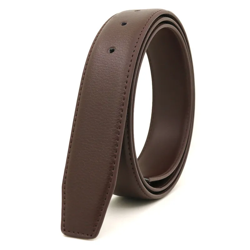 3,3 cm breiter Gürtelriemen mit Stiftschnalle, Gürtelkörper, weiß-blau-grauer, perforierter Gürtel aus echtem Leder ohne Schnalle – Detail 5
