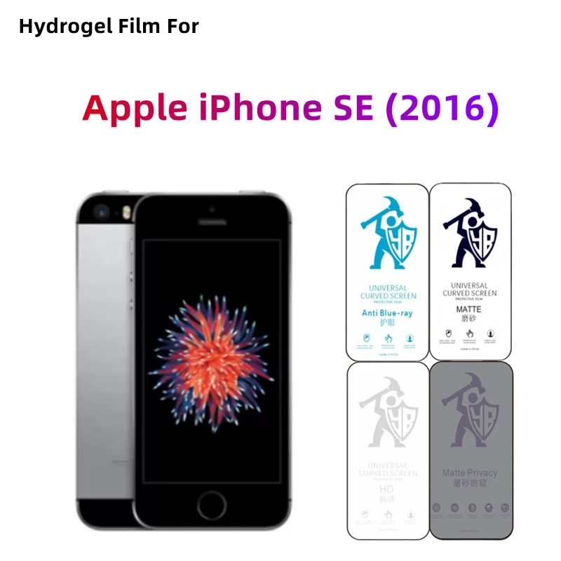Protecteur d'écran HD pour Apple iPhone SE, film de confidentialité, soins des yeux, hydrogel 256, 2016, A1662, A1723, A1724, 2 pièces