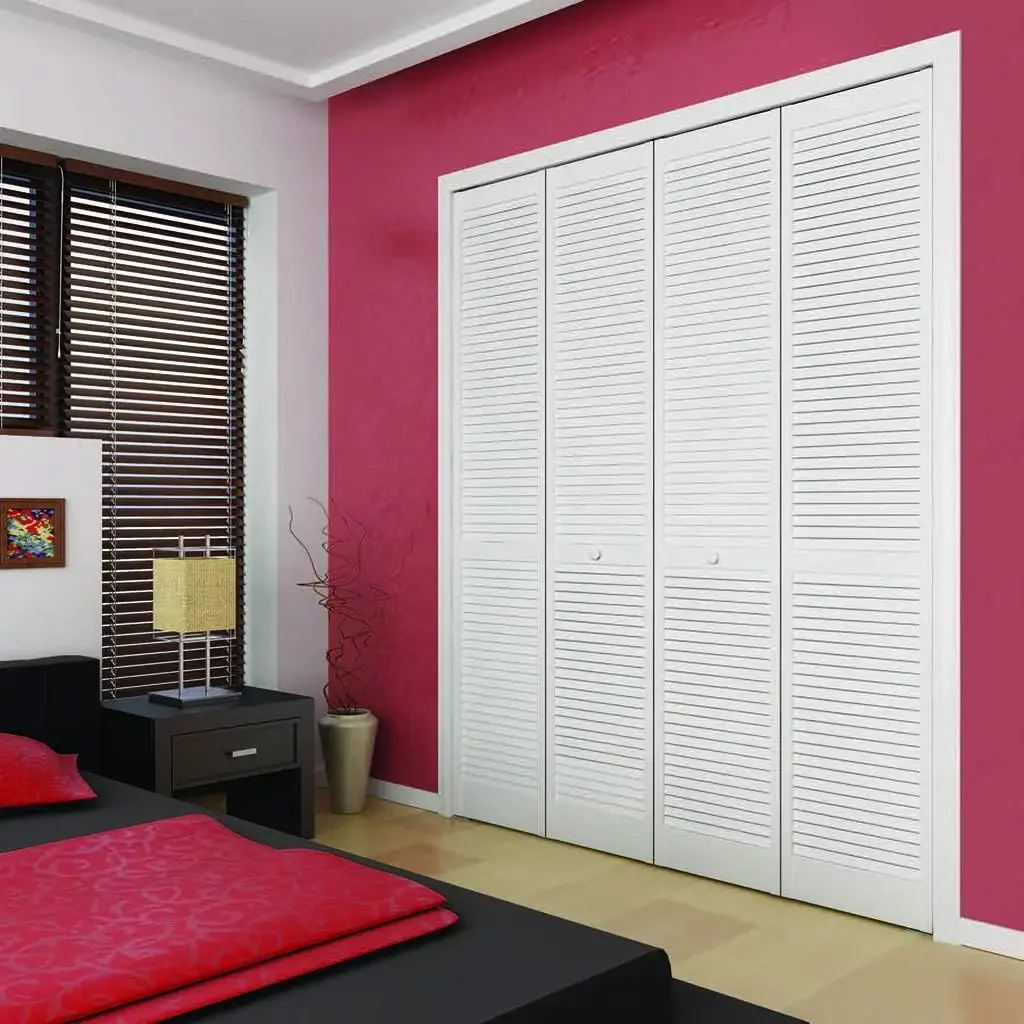 

Closet Door, Bi-fold, Traditional Louver-Louver White (80x36)