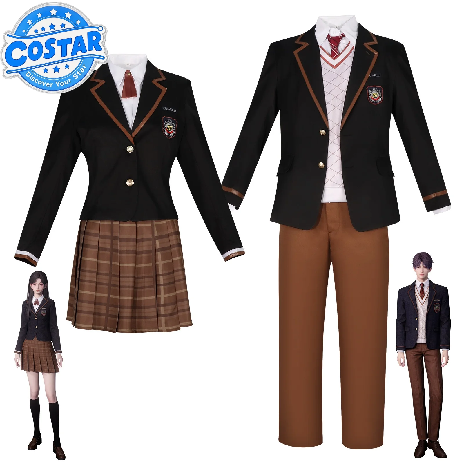 

Game Love and Deep Space Cosplay Costume JK Uniform Suit Anime Clothes Halloween Party Carnival Outfit Men Women Customized