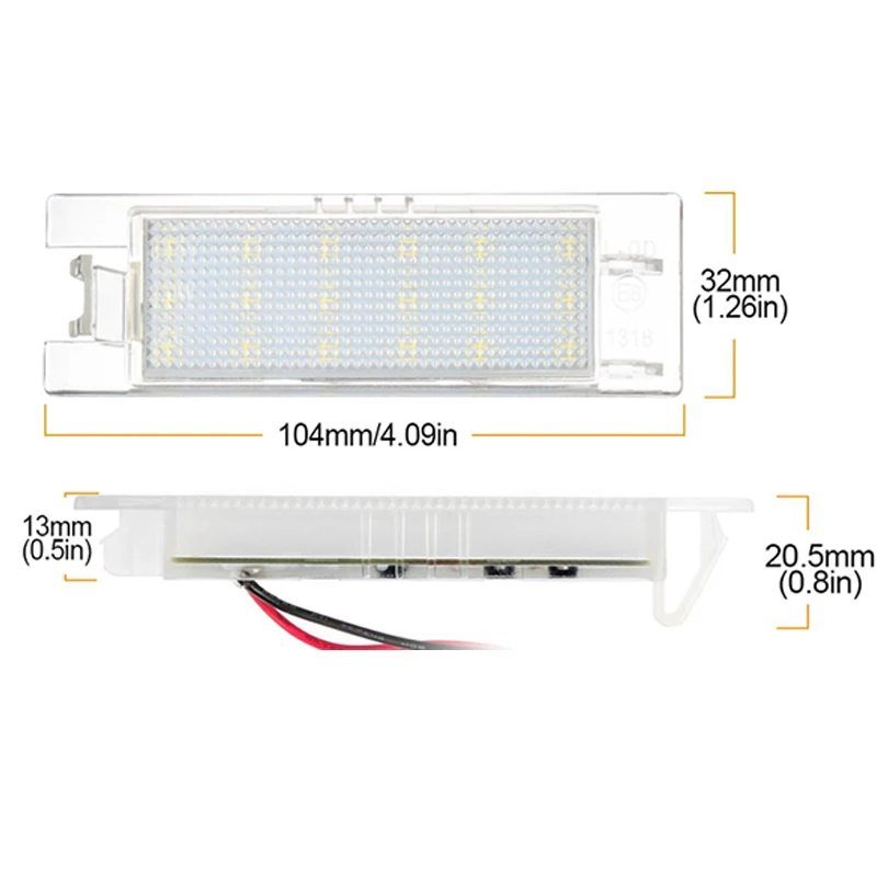 2Pcs Canbus License Plate Lights Number Lamps For Fiat Punto Tipo Doblo Egea 500X 500L Bravo Linea Grande Punto 600 Car-Styling