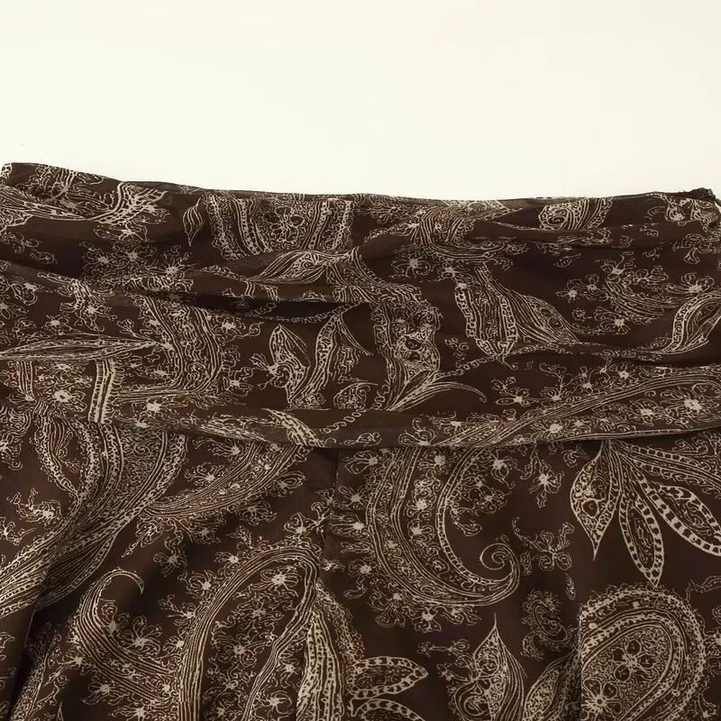 Faionable Midi Rok 2025, Herfst Nieuwe Sle Dameskleding Veelzijdige mid Taille Chiffon Print Maxi f-lengte Rok
