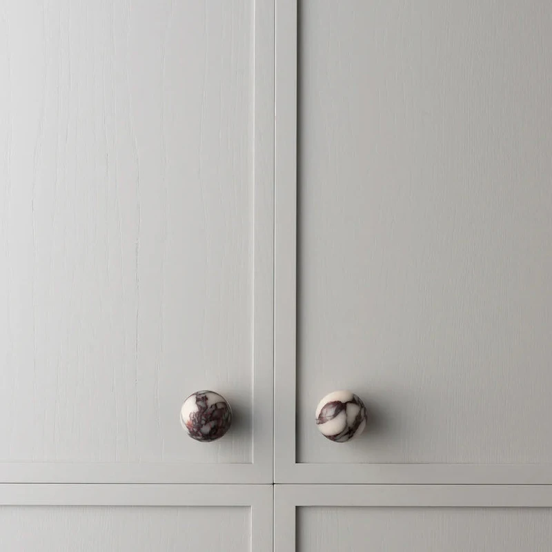 

Italian light luxury drawers wardrobe cabinet natural marble small handle high-end villa creativity