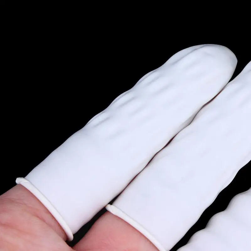 200/300/500 Stück Finger-Schutzhüllen, verschleißfest, hochelastisch, rutschfest, aus Latex, für den Einsatz in der Elektronik. – Detail 14