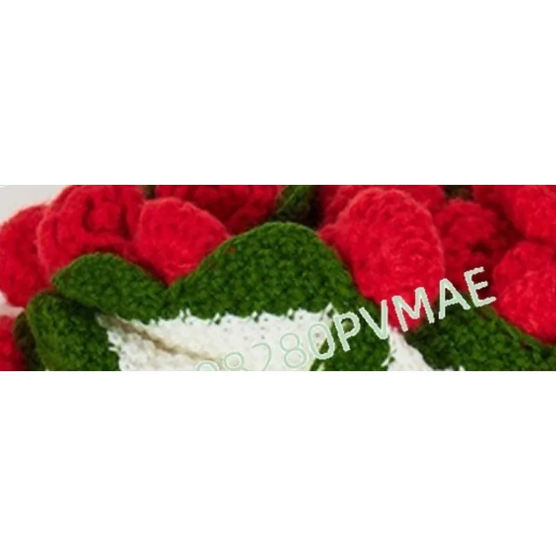 

Handmade wool rose flower finished blanket bouquet blanket Valentine's Day immortal flower crocheted finished product
