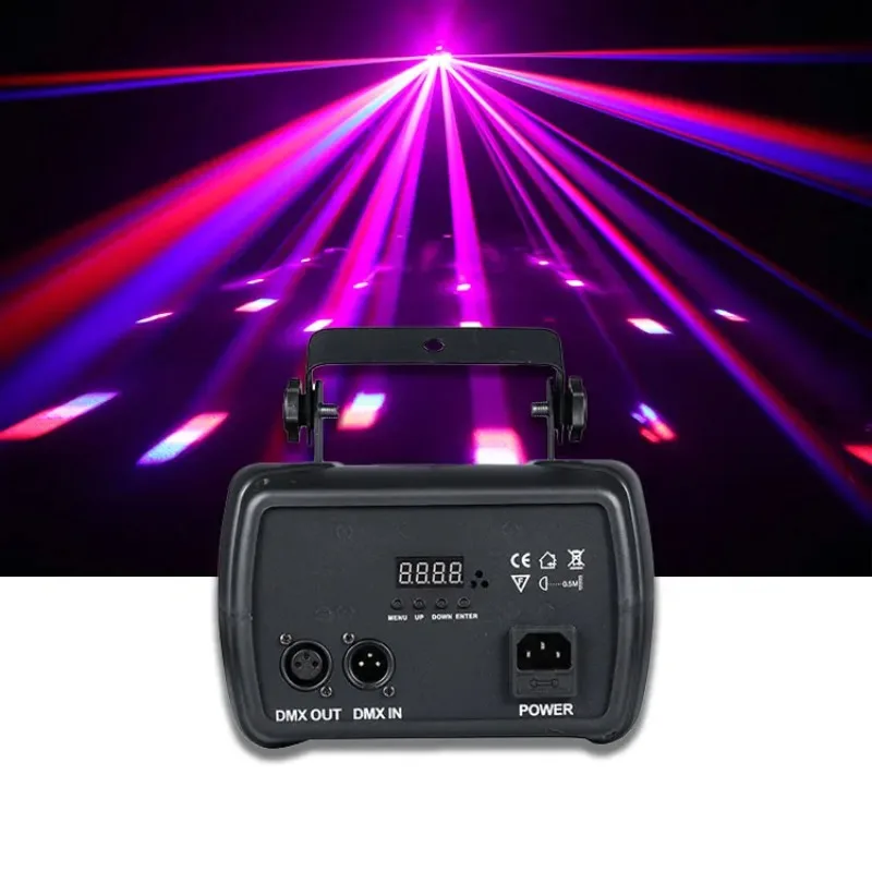 3in1 Butterfly Stage Light with Remote 40W LED Laser Strobe Integrated Effect Light 12CH DMX512 Activated Auto Run Party DJ Bar