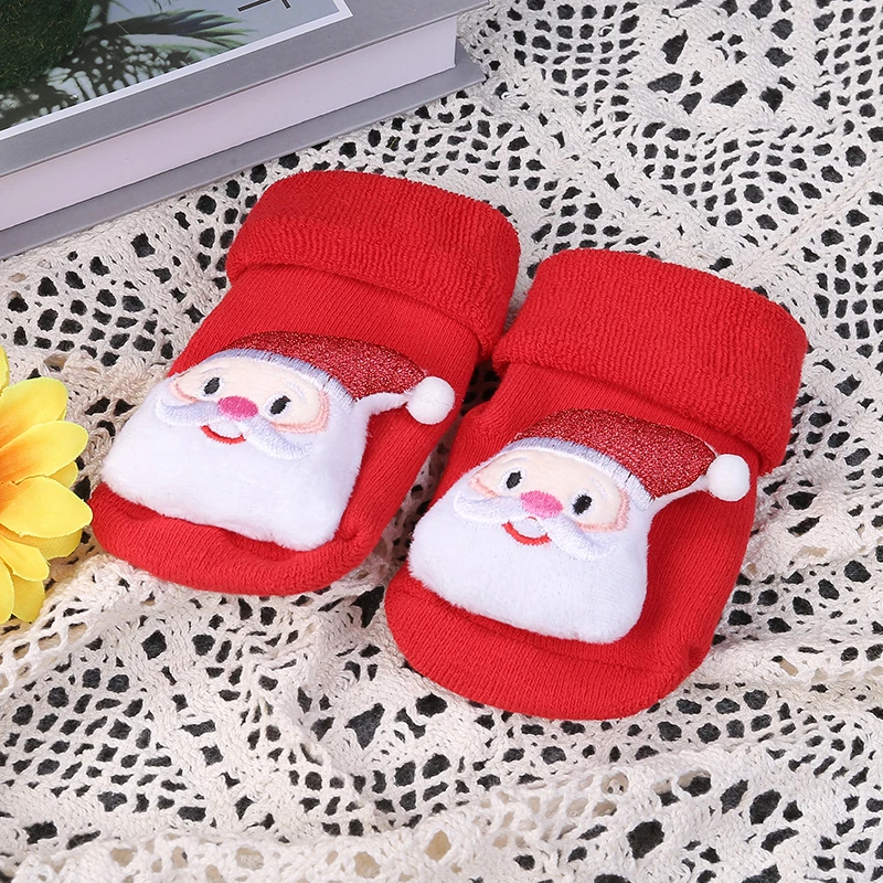 Bottes d'hiver mignonnes pour tout-petits, chaussures de neige à semelle souple pour bébés garçons et filles, chaussons chauds doublés de sourire, cadeau de Noël