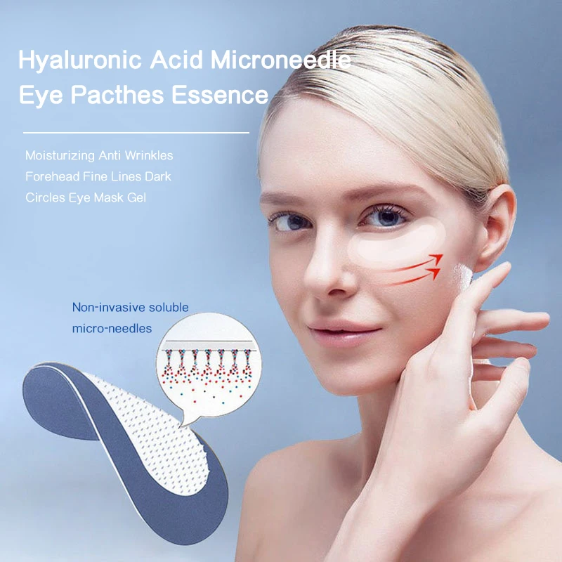 Micro-needle Eye Patch for Wrinkles Fine Lines Removal Hyaluronic Acid Face Mask Dark Circle Eye Pads Crystal Collagen Eye Mask