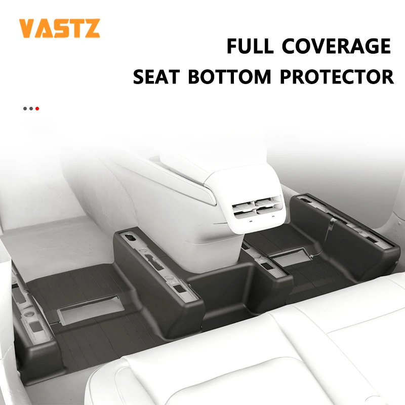 VASTZ Protective Pad Under Car Seat Seat Slide Rail Cover Car Interior Flocking Protector For Tesla Model Y 2017 to 2022 2023