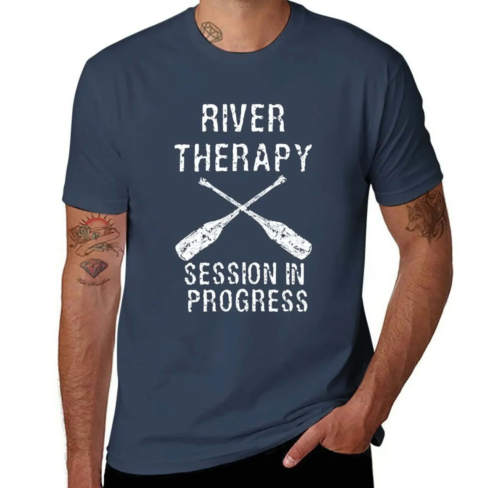 

Kayak Canoe River Water Therapy Session In Progress T-Shirt vintage fitted t shirts for men