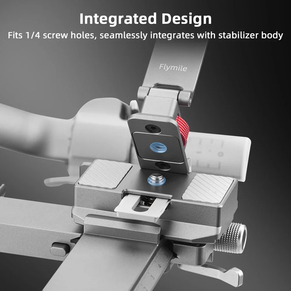 Flymile Adapter Bracket for DJI DJI RS 4 Mini Accessoise Phone Holder With Cold Shoe 1/4 Screw Hole Compatible with Magsafe