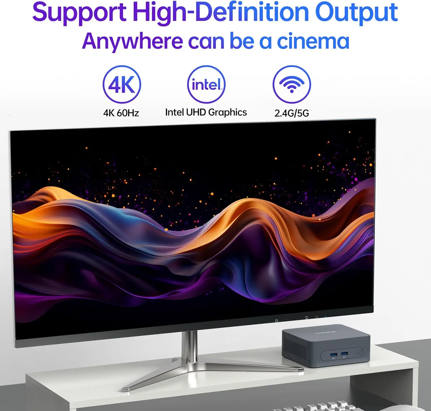 MOREFINE M8 N100 MINI PC WiFi 5 BT5.0 DDR4 16G 512 ГБ NVME Windows11 Pro Мини Компьютер Двухканальный SSD Портативный ПК Игровой ноутбук