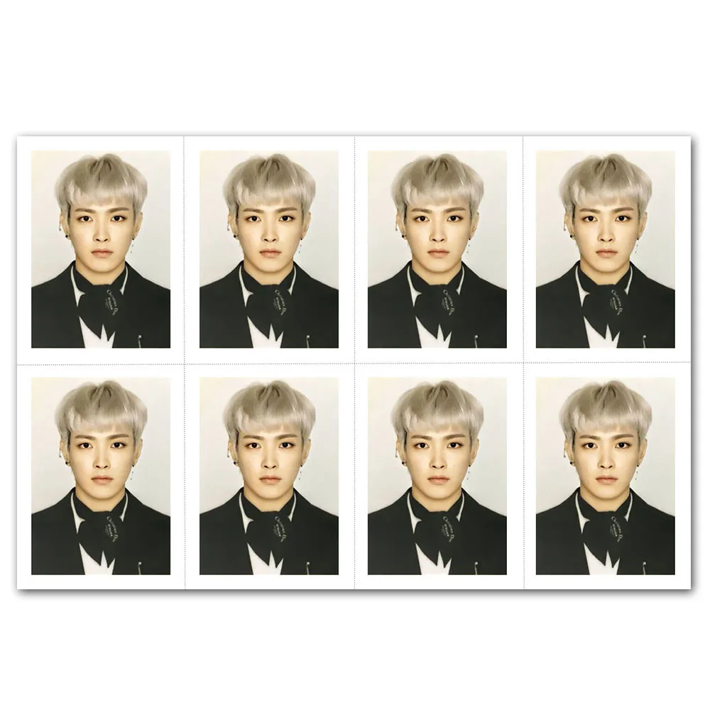 Kpop ATEEZ 2024 صفر حمى بوصة واحدة معرف ATINY صور Yunho Mingi خلفية بيضاء جواز السفر استئناف صور المشجعين جمع الهدايا