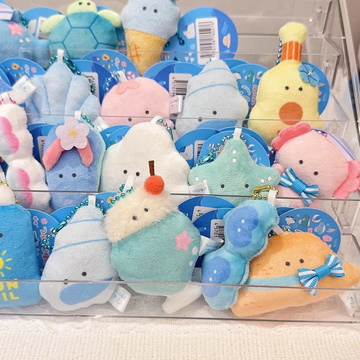 Urlo 6,4 cm peluche Petit Marine occhi rotondi 25 tipi carino gabbiano axolotl gelato barca a vela tartaruga olio solare giocattoli di peluche ciondolo