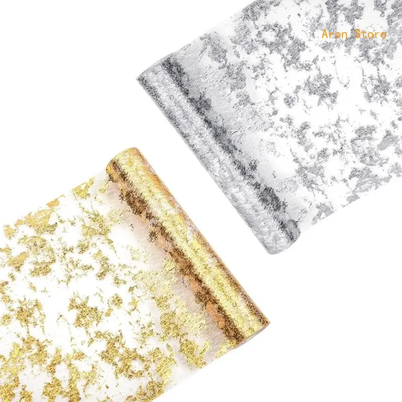 Gold Table Runner Decorative Tablecloth 10M Elevates Table Setting H3CF