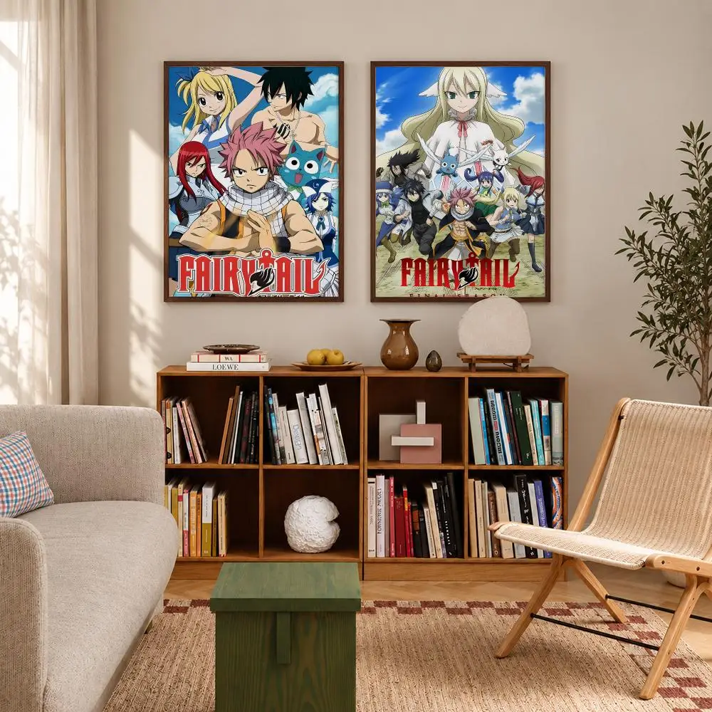Fantasy Adventure Anime Fairy Tail Poster Self‑Adhesive Waterproof Poster Sticker Coffee House Bar Wall Art Home Decor