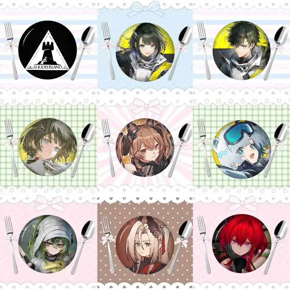 Game Arknights Endfield   Cartoon Brooches Anime Badge Round Handmade Brooch Lapel Pins Jewelry For Backpack Clothes Gifts