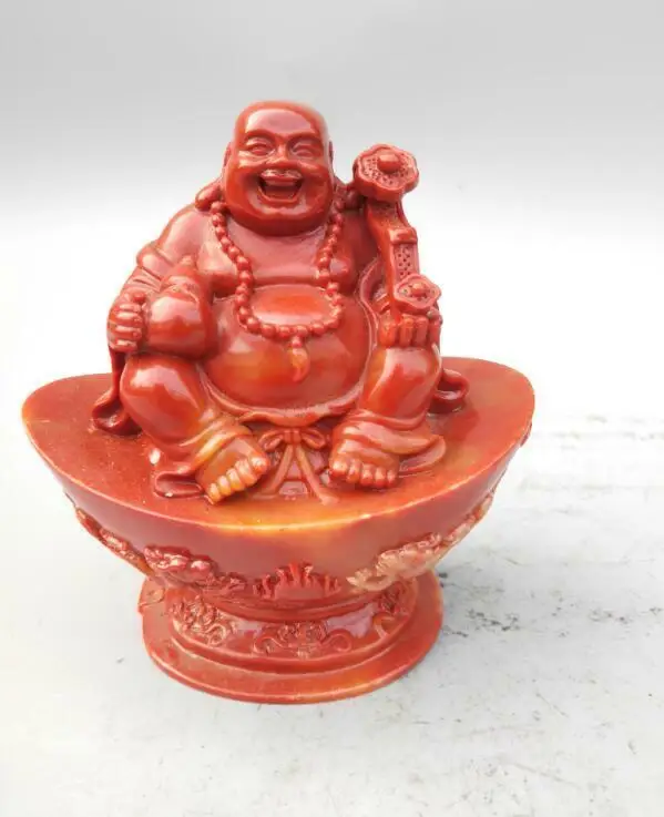 

Chinese Shoushan Stone Wealth Maitreya Buddha Statue