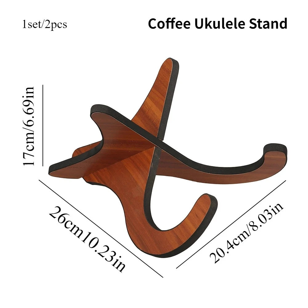 1PC Portable Ukulele Stand - X-Frame Folding Holder w/ Non-Slip Padded, for Concert, Stage & Home Display Accessory - Image 3