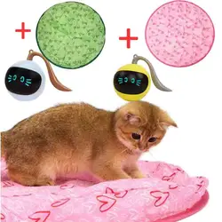 Interaktives Katzen spielzeug automatische Kätzchen Haustier Ball Spielzeug bunte LED selbst rotierende Smart Ball Spielzeug für Katzen Kitty Indoor Chase Spiel