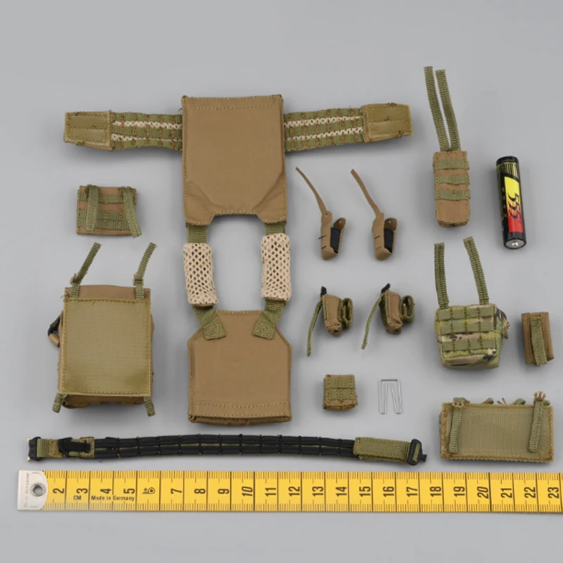 1:6 Scale Soldier Accessories Chest Vest, Belt & Bag Model 12 inch Movable Figure Gift Decoration Toy Classic Collection