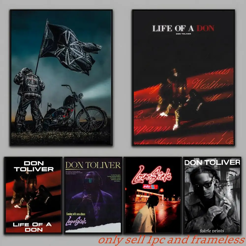 Rapper Music D-Don Toliver Poster Painting Prints Wall Art Picture Film Room Home Bar Cafe Decor Home  Mural