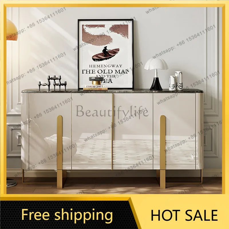 PJ Italian light luxury entrance cabinet modern minimalist side cabinet