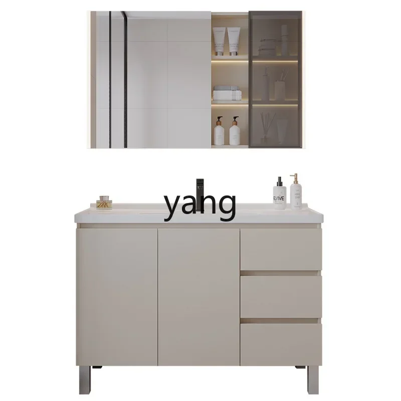 CX  floor-to-ceiling toilet hand wash face wash basin cabinet ceramic integrated basin bathroom cabinet combination