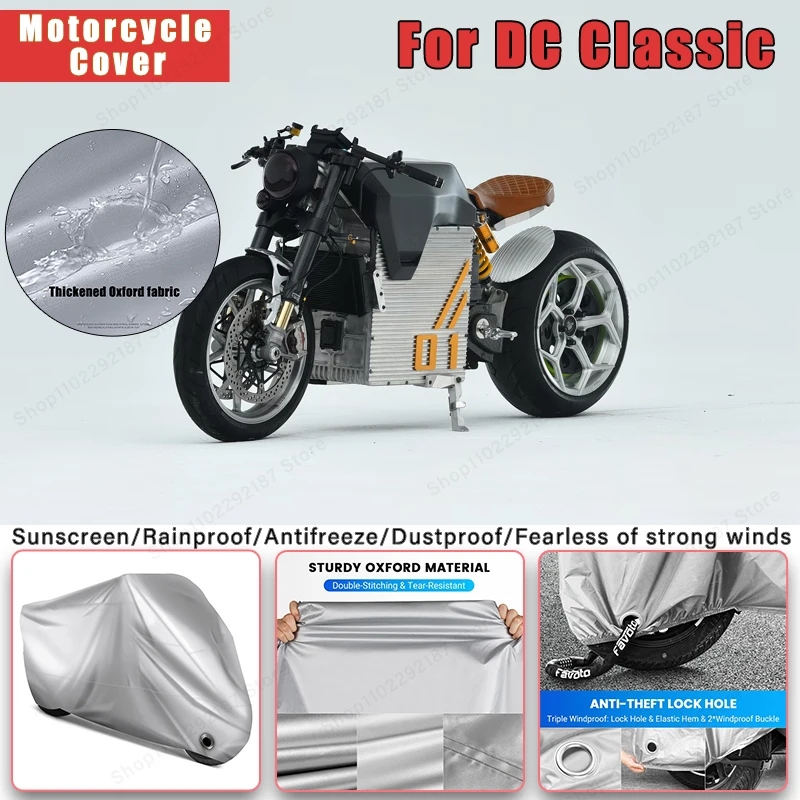 

For DC Classic No Ear Motorcycle Cover - Outdoor Full Body Protection, Waterproof Dustproof Heat-Resistant Moto Accessories