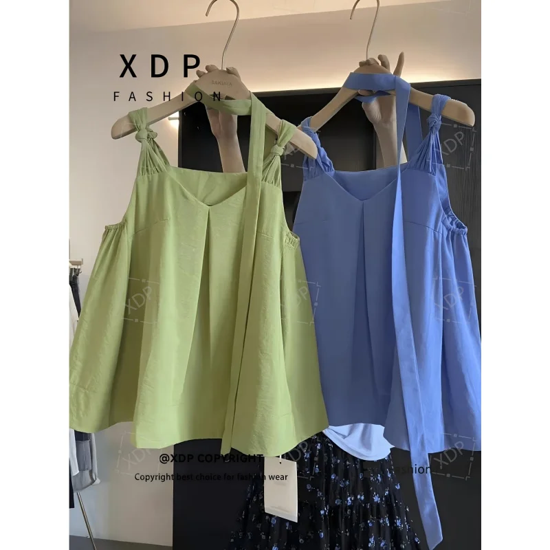 

2026 New Arrival:%, Sleeveless Top, Elegant Knot-Detail Top Women-Loose-Fitting,