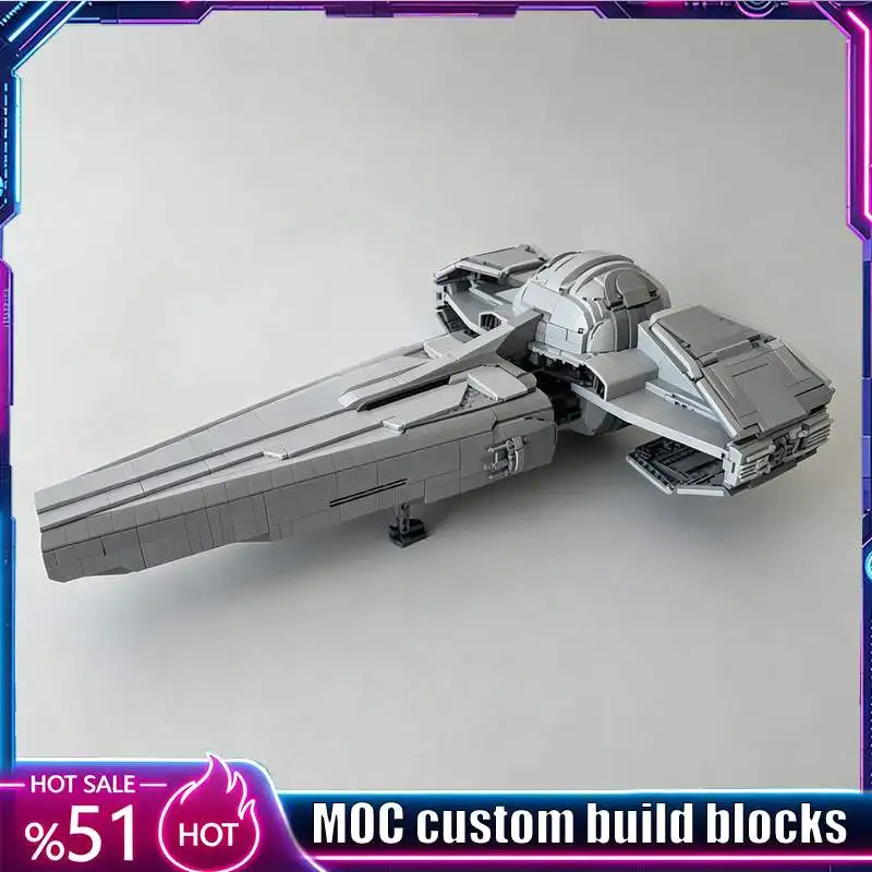4229PCS Scimitar Infiltrator Spacecraft Model Custom Puzzle DIY Assembly Sci-Fi Space Battle Building Blocks Display Toy Gifts