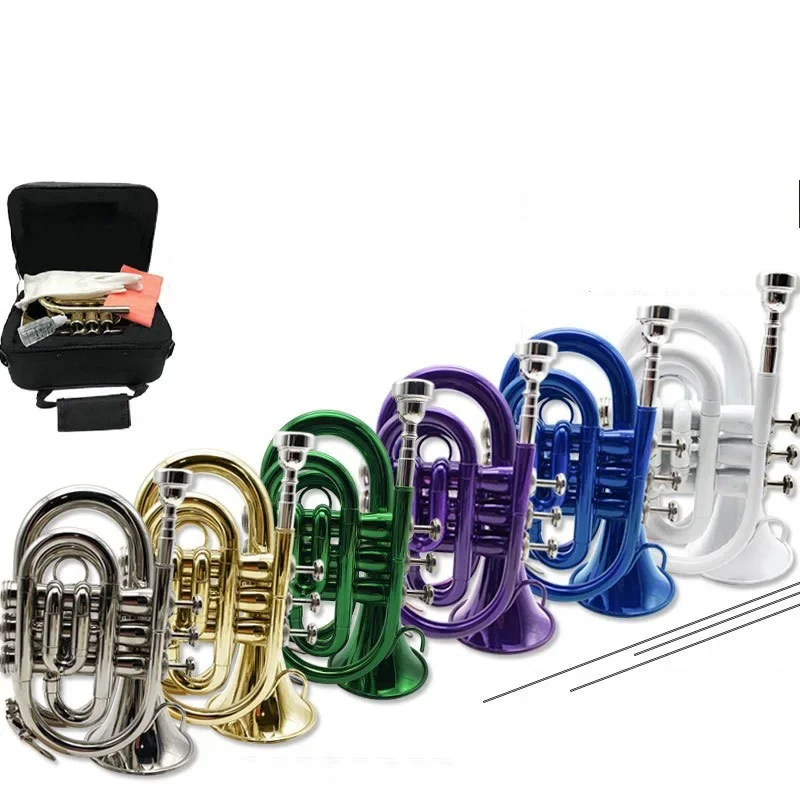 

Wholesale high-grade color B-flat gold miniature trumpet instruments