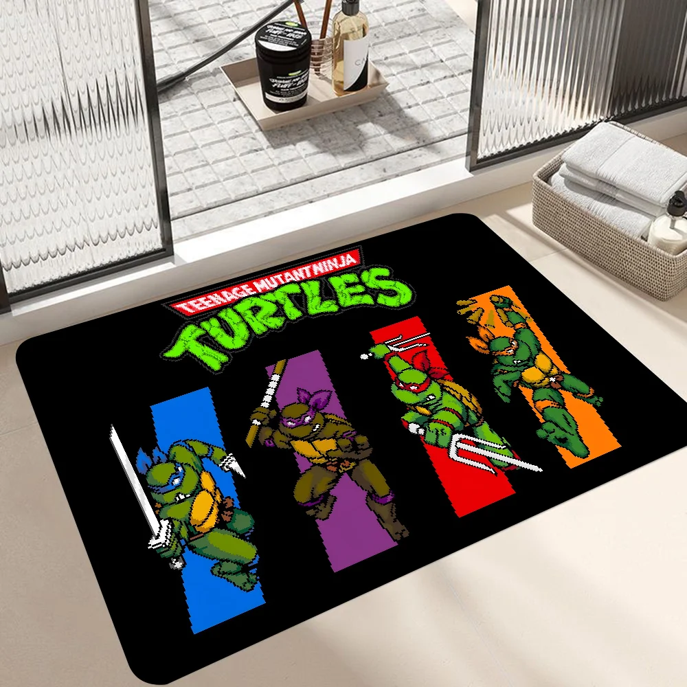 1pc Classic Hits Teenage Mutant Ninja Turtles Anti-Slip Kitchen Bedroom Handmade Tufted Rug Carpet Living Room Entrance Rug