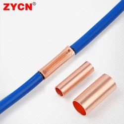 100/270Pcs GT Copper Connection Pipe Joint Small Tube Protection Sleeve Crimping Terminal Cold Press 1.5/2/ 2.5/3/4/5/6/8MM