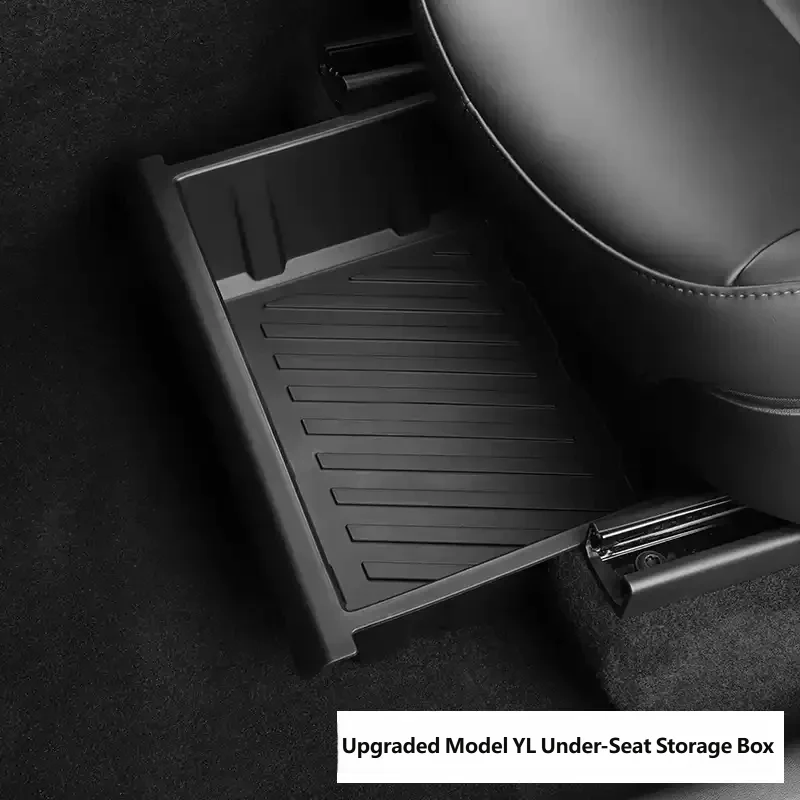 For Tesla Model YL/Y/3 2025 2026 Under Seat Storage Box Car Accessories Drawer Type Organizer Storage Lower Box Tray