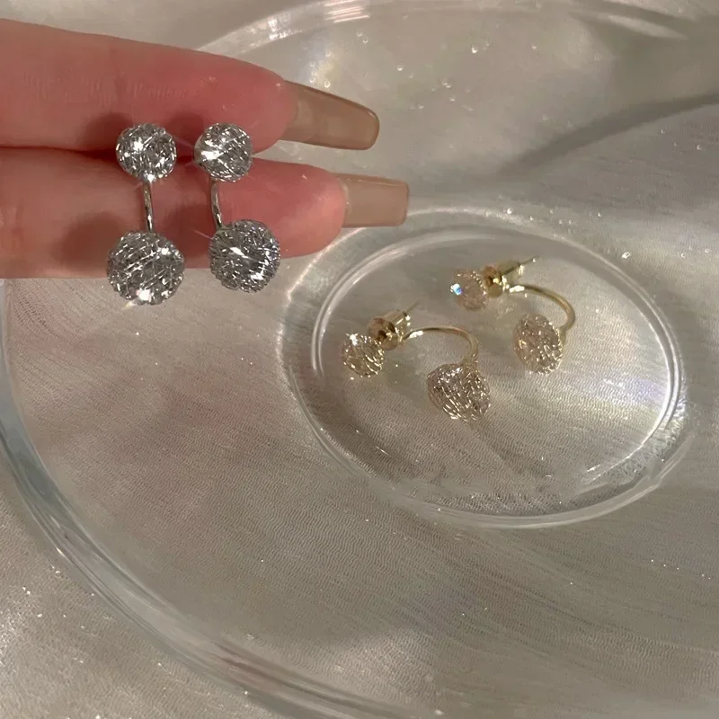 

Shiny Jewelry Zircon Stud Earrings for Women Inst Sweet Cool Earring Unique Design Exquisite Temperament Drop Earrings