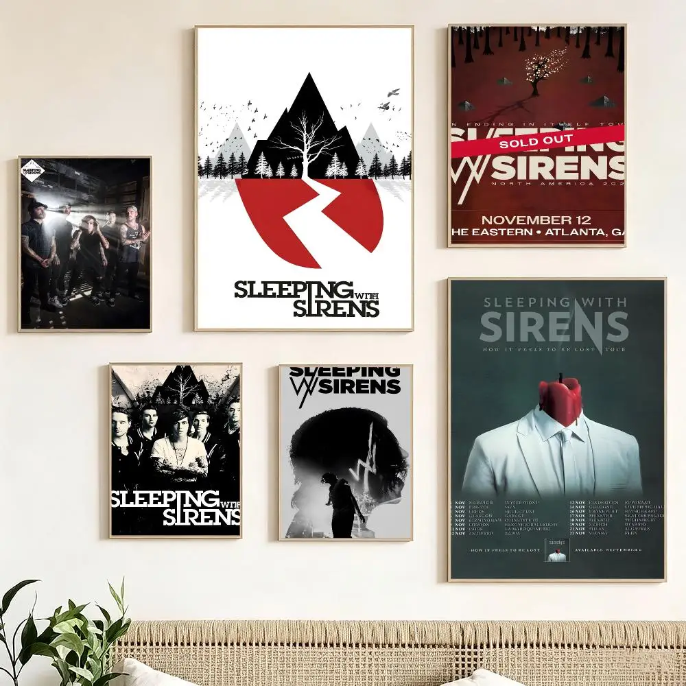 Ambient Music Sleeping with Sirens Poster impermeable para el hogar sala de estar dormitorio bar decoracion estetica