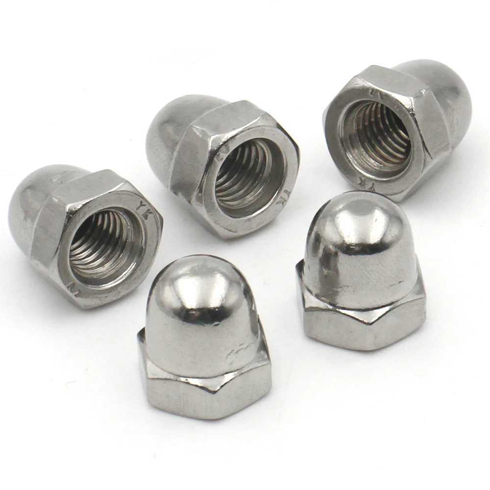 1/2/5/10/25/50pcs M3 M4 M5 M6 M8 M10 M12 M14 M16 304 201 Stainless Steel Dome Cap Nut Acorn Hex Nut Blind Nut for Bolts DIN1587