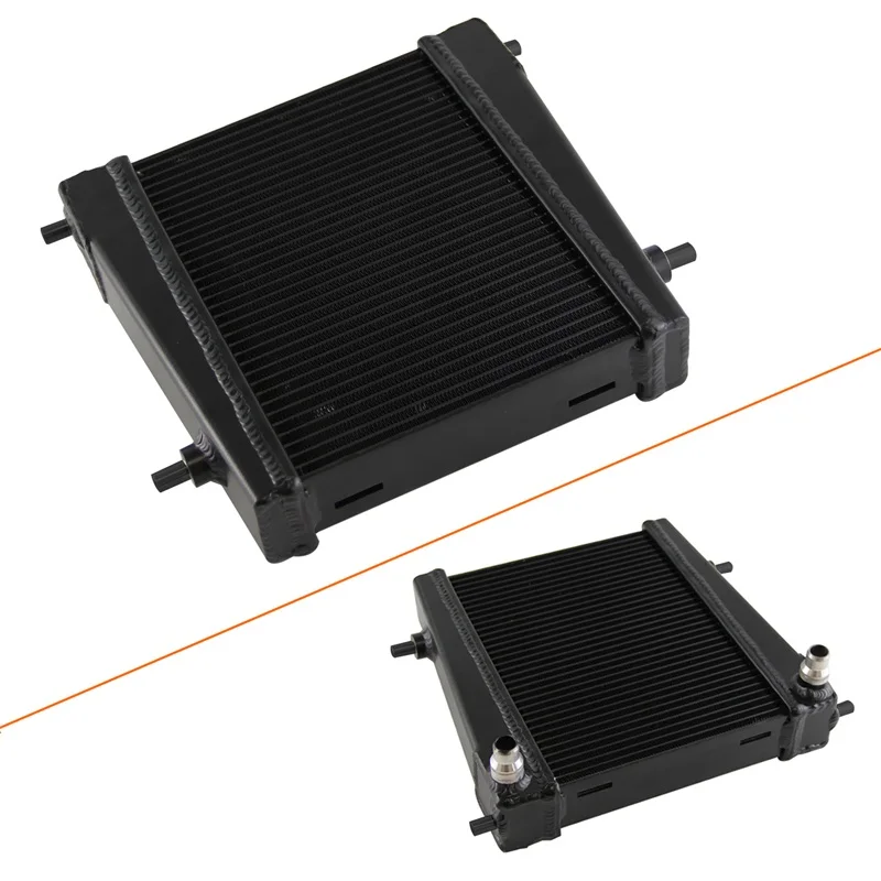 Performance Aluminum Auxiliary Radiators For Toyota Supra GR A90 B58 3.0L 20+ Black/Silver