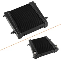 Performance Aluminum Auxiliary Radiators For Toyota Supra GR A90 B58 3.0L 20+ Black/Silver