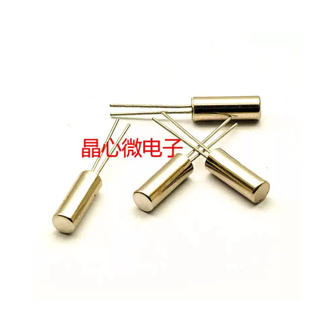 100PCS/nickel-plated environmental protection cylindrical 3 * 8MM 32.768K quartz crystal 32768 passive original 32.768KHz