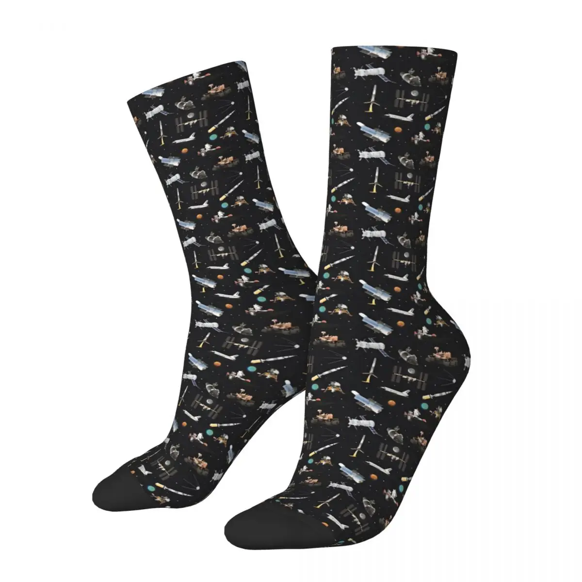 Hip Hop Vintage Space Exploration Crazy Men's compression Socks Unisex Mysterious And Interesting Universe Harajuku Crew Sock