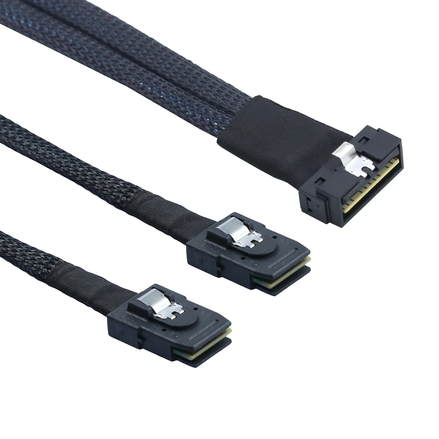 PCI-E Ultraport Slimline SAS4.0 LP Low profile SFF-8654 8i 74pin to 2X MINI SAS SFF-8087 36Pin Server internal connection Cable